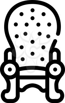 king throne line icon vector. king throne sign. isolated contour symbol black illustration
