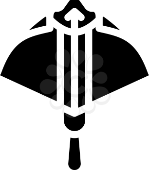 crossbow medieval weapon glyph icon vector. crossbow medieval weapon sign. isolated contour symbol black illustration