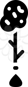 seedling tree glyph icon vector. seedling tree sign. isolated contour symbol black illustration