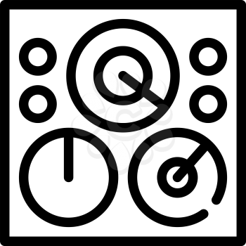 circular field line icon vector. circular field sign. isolated contour symbol black illustration