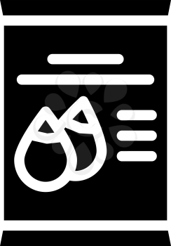 seeds bag glyph icon vector. seeds bag sign. isolated contour symbol black illustration