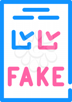 fake choose on ballot color icon vector. fake choose on ballot sign. isolated symbol illustration