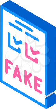 fake choose on ballot isometric icon vector. fake choose on ballot sign. isolated symbol illustration