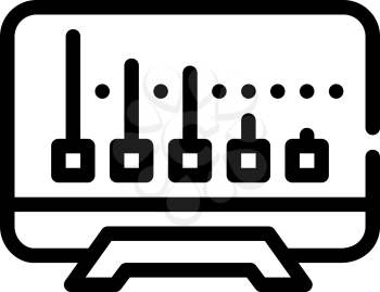 minimum pass rating line icon vector. minimum pass rating sign. isolated contour symbol black illustration