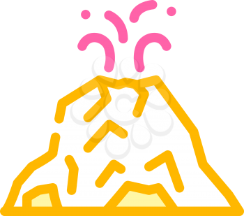 eruption volcano color icon vector. eruption volcano sign. isolated symbol illustration