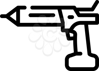 cordless sealant gun tool line icon vector. cordless sealant gun tool sign. isolated contour symbol black illustration