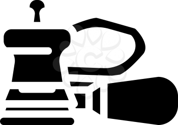 orbital sander tool glyph icon vector. orbital sander tool sign. isolated contour symbol black illustration