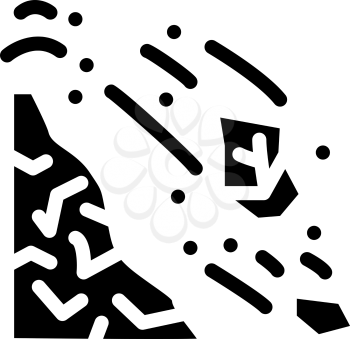 volcanic bomb glyph icon vector. volcanic bomb sign. isolated contour symbol black illustration