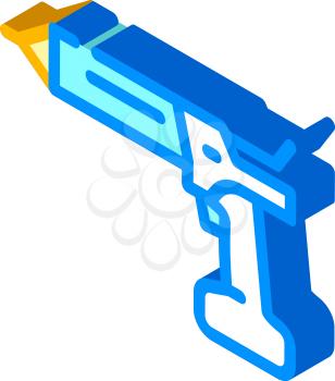 cordless sealant gun tool isometric icon vector. cordless sealant gun tool sign. isolated symbol illustration