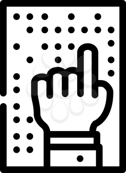 braille print inclusive life line icon vector. braille print inclusive life sign. isolated contour symbol black illustration