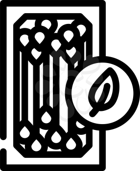 ear sticks zero waste line icon vector. ear sticks zero waste sign. isolated contour symbol black illustration