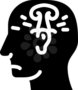 post war stress or explosion neurosis glyph icon vector. post war stress or explosion neurosis sign. isolated contour symbol black illustration