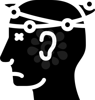 disorientation neurosis glyph icon vector. disorientation neurosis sign. isolated contour symbol black illustration
