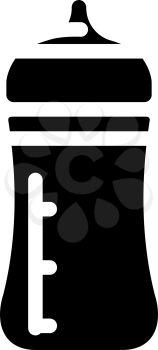 baby feeding plastic bottle glyph icon vector. baby feeding plastic bottle sign. isolated contour symbol black illustration