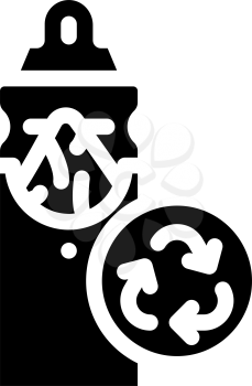 napkin holder zero waste glyph icon vector. napkin holder zero waste sign. isolated contour symbol black illustration
