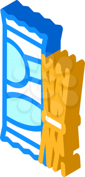 spaghetti pasta isometric icon vector. spaghetti pasta sign. isolated symbol illustration