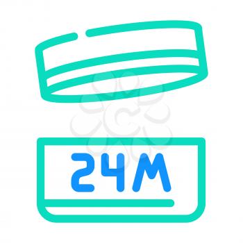 24m period after opening package color icon vector. 24m period after opening package sign. isolated symbol illustration