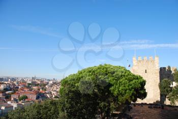 Royalty Free Photo of a Castle in Lisbon