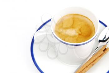 Royalty Free Photo of a Cup of Espresso and Cinnamon 