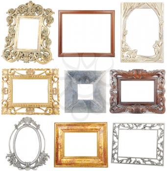 Royalty Free Photo of Nine Different Frames