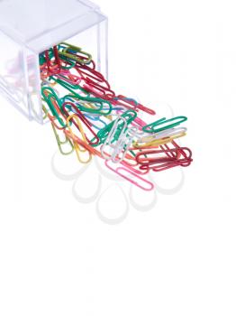 Royalty Free Photo of a Box of Paperclips 