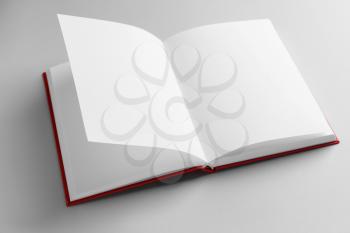 Open book on light background�