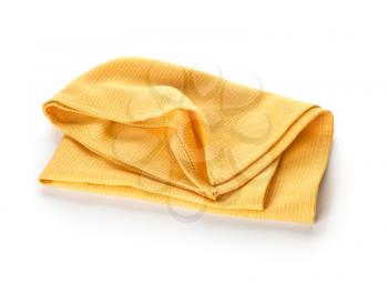 Fabric napkin on white background�