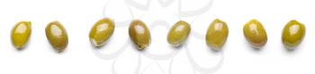 Tasty olives on white background�