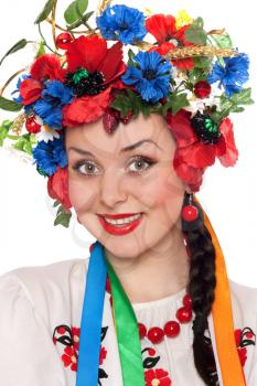 Royalty Free Photo of a Woman in a Traditional Costume