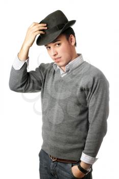 Royalty Free Photo of a Man With a Hat