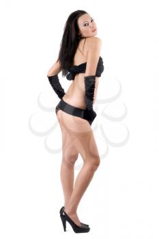 Royalty Free Photo of a Woman in a Belt and Bra