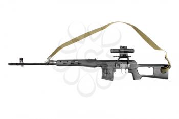 Sniper rifle SVD. Isolated on white background
