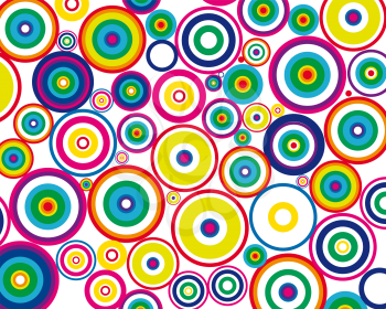 Royalty Free Clipart Image of a Colorful Circular Background