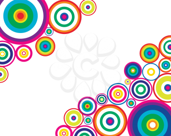 Royalty Free Clipart Image of a Colorful Circular Background