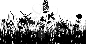 Royalty Free Clipart Image of a Grass Silhouette