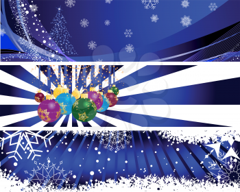Vector Christmas (New Year) banners for design use