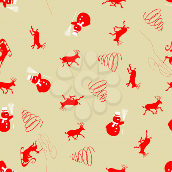 Beautiful vector Christmas (New Year) seamless background for design use