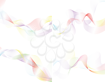 Colourful lines background set for design use. Vector illustration.