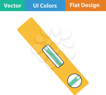 Flat design icon of construction level  in ui colors. Vector illustration.