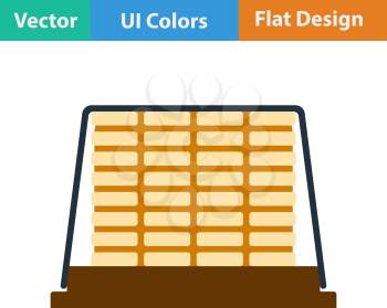 Flat design icon of construction pallet  in ui colors. Vector illustration.