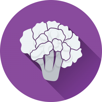 Cauliflower icon. Flat design. Vector illustration.