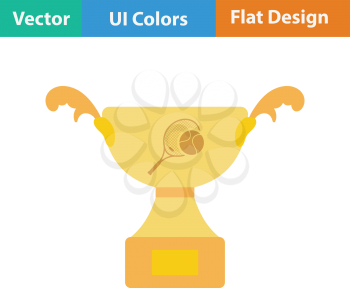 Tennis cup icon. Flat design. Vector illustration.