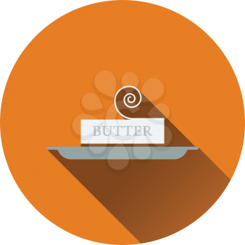 Butter icon. Flat color design. Vector illustration.