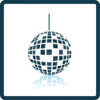 Party disco sphere icon. Shadow reflection design. Vector illustration.