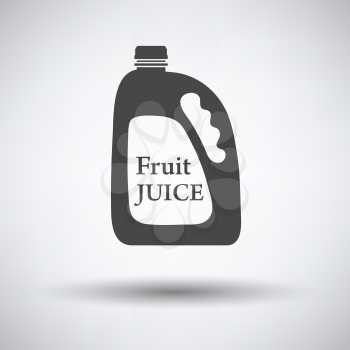 Fruit juice canister icon on gray background, round shadow. Vector illustration.