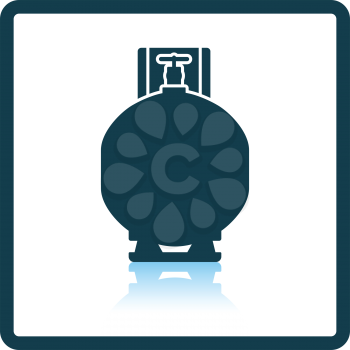 Gas cylinder icon. Shadow reflection design. Vector illustration.