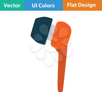 Headset  icon. Flat color design. Vector illustration.