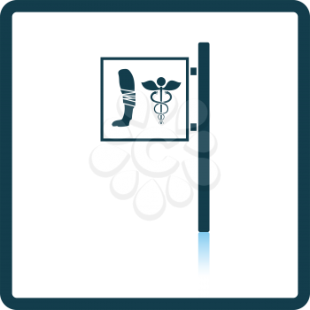 Vet clinic icon. Shadow reflection design. Vector illustration.