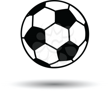 Soccer ball icon. White background with shadow design. Vector illustration.