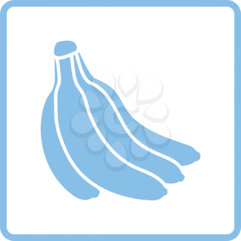 Banana icon. Blue frame design. Vector illustration.